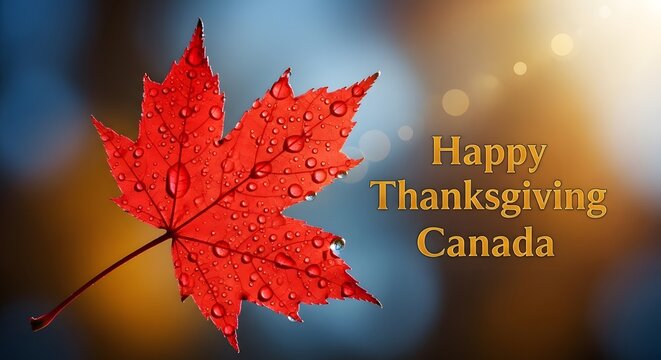 Happy canada day celebration with maple leaf symbol on a festive background