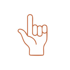 Obraz premium Simple Icon of a Hand Pointing Upward Inside a Circle