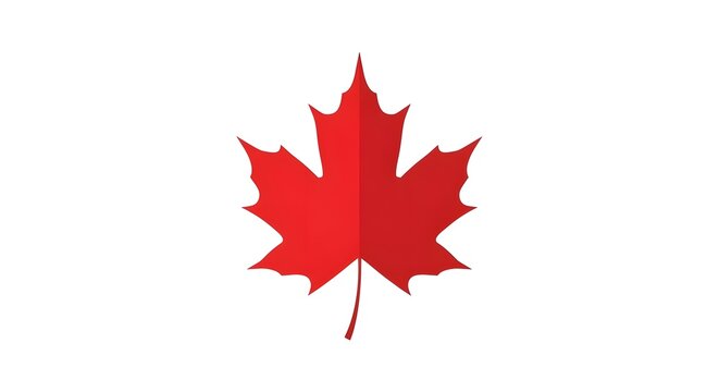 Happy canada day celebration with vibrant red maple leaf symbol