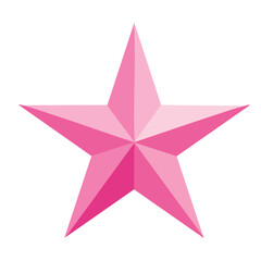 Obraz premium Simple Geometric Pink Star Icon
