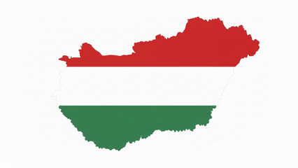Obraz premium Hungary Map Flag Vector