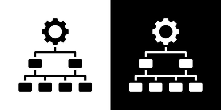 Diagram Icon Set Vector Collection Isolated In Black And White