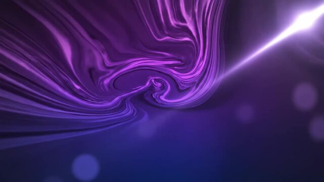 Mesmerizing Abstract Liquid Motion with glowing purple and blue fluid waves for futuristic backgrounds and cinematic presentations.