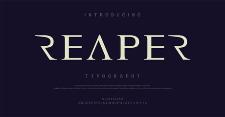 Fototapeta premium Introducing Reaper Typography Font Design