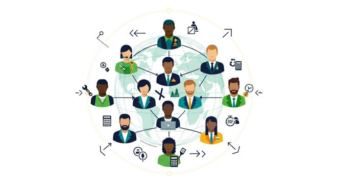 Global Network of Professionals - Diverse Team Collaboration and International Connections.