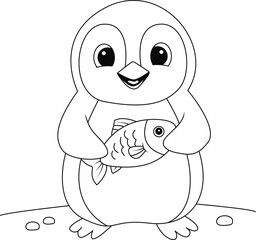 Obraz premium Penguin coloring pages