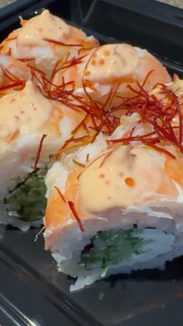 Philadelphia sushi with shrimp