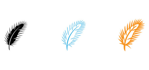 Obraz premium Colorful feather illustrations