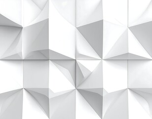 Obraz premium Geometric shapes form a modern 3D pattern on a white background