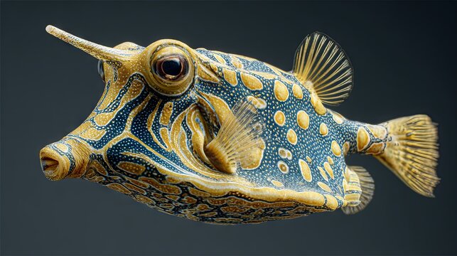 Longhorn cowfish (Lactoria cornuta) &mdash; tropical boxfish with distinctive horn-like protrusions