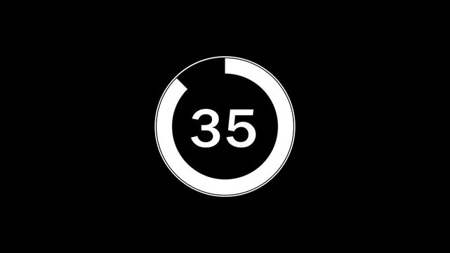 40 second countdown timer animation from 40 seconds to 0 seconds on a background.