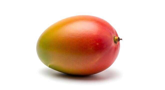 Vibrant Mango - A Delicious Tropical Fruit on White Background.