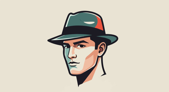 Portrait of a man wearing a fedora hat