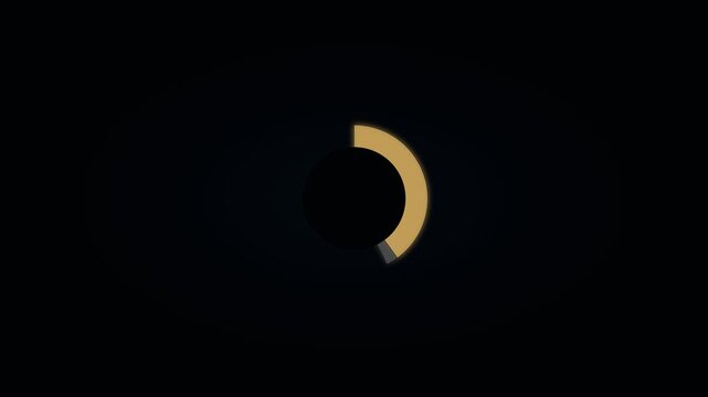Abstract golden semicircle on dark background, elegant and modern design.