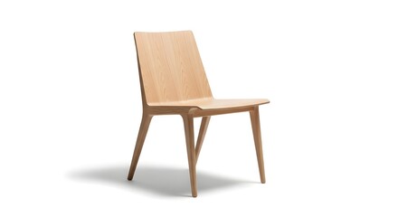 Fototapeta premium wooden chair isolated on white