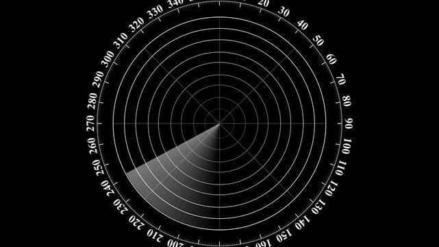 Radar screen animation on map background. Signal transmitted sonar radar .Radar point to detect enemy position.Technology radar screen animation. Radar Scanning loop.radar icon animation.4k