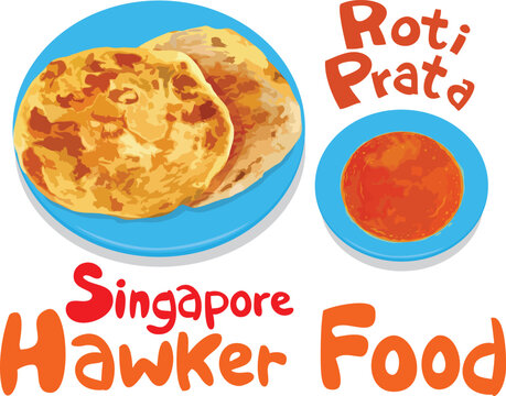 Roti prata: A popular Indian flatbread dish found in Singapore. It's also commonly consumed in the South East Asia region: Brunei, Indonesia and Malaysia.In Hindi, roti means bread, prata means flat.
