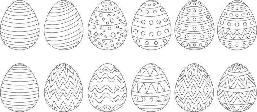 Easter egg patterns and designs for decoration and celebration