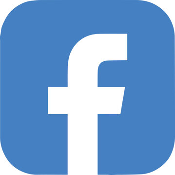 facebook social media app icon white f on blue background