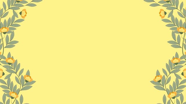 Elegant Autumn Flower Corner Frame Composition for Wedding and Valentine