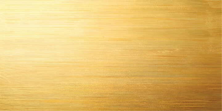 Polished gold metal surface with subtle striations