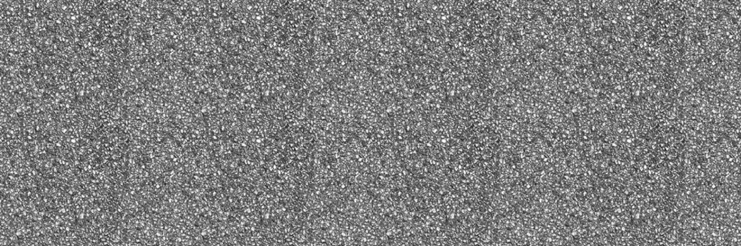 Asphalt seamless background texture. Tarmac road black grain surface.