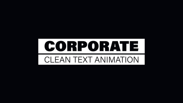 Corporate Clean Text Animation