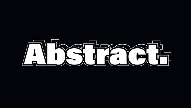 Abstract Typography Animation