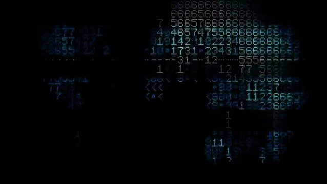 Abstract Cyber Security Technology Background with Binary Numbers