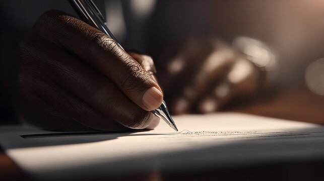hand with pen