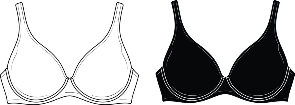 Women's push up bras two tone color underwire lingerie