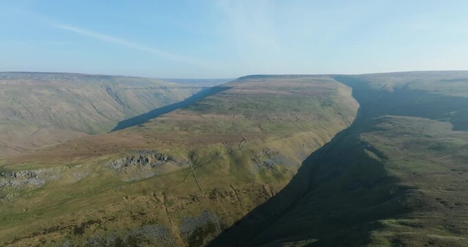 Aerial shot of Cumbrian hills
