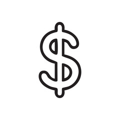 Obraz premium Dollar Symbol Outline icon 