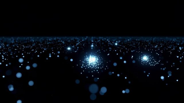 Bright star cluster glowing in deep space with cosmic dust