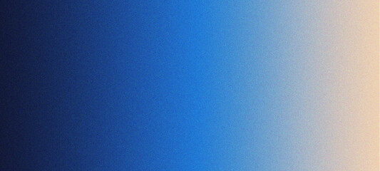 Naklejka premium Grainy gradient abstract noise texture background Deep blue gradient background with a smooth fade to light beige, featuring a subtle grainy texture for a modern, sophisticated and calm aesthetic
