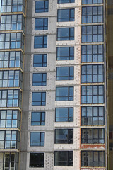 Obraz premium close-up of the facade of the oak building
