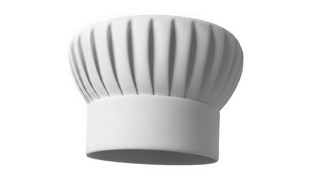 White chef hat isolated on transparent background