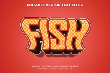 Fish Text Effect with Scale Texture © Shamoli