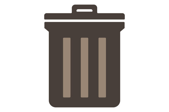 trash bin icon delete symbol, garbage waste container graphic, recycle remove sign, clean environment concept flat vector illustration download