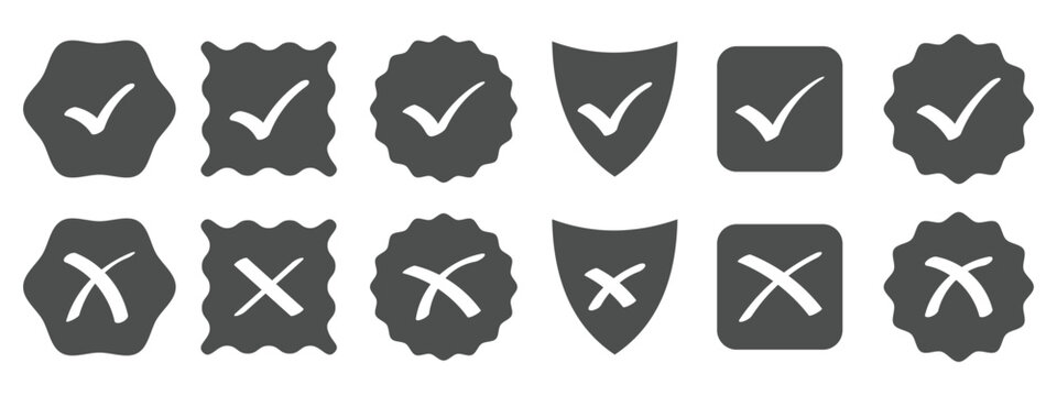 Checkmark icon. Blue check mark vector set. Checked checkbox sign. Approved symbol. Isolated v checkmark icon. Shield security icon set, protection symbols, security icon with check mark and lock sign