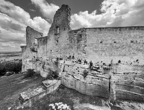 Chateau de Lacoste Ruined Castle, Lacoste, Luberon, Provence, France, from the 12th Century, Once Home of Gaspard Fran&ccedil;ois de Sade, the Marquis de Sade