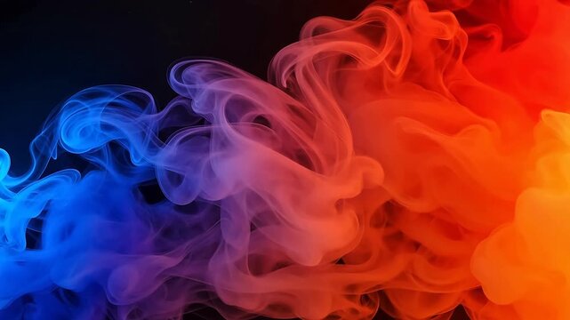 Colorful swirling smoke against dark background
