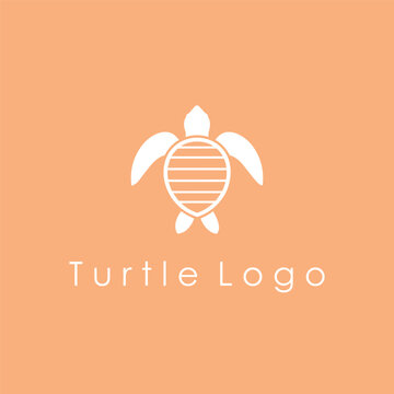 Modern Turtle Logo Design Minimal Sea Animal Vector Icon Nature Branding