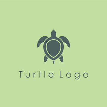 Modern Turtle Logo Design Minimal Sea Animal Vector Icon Nature Branding