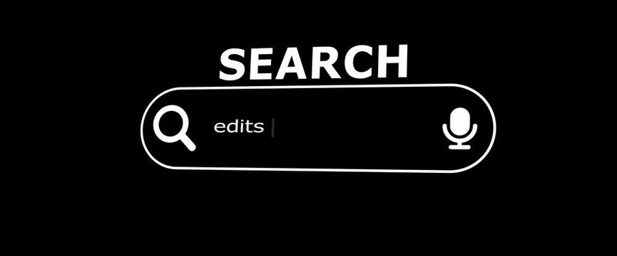 Search bar interface animation glow digital typing cursor click search interface search bar.
