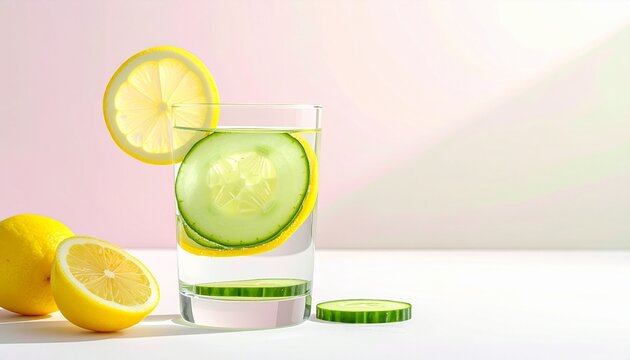 Detox Wasser mit Fr&uuml;chten auf Farbverlauf