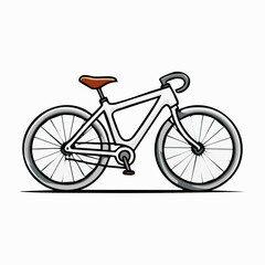 Fototapeta premium Modern bicycle with brown seat.