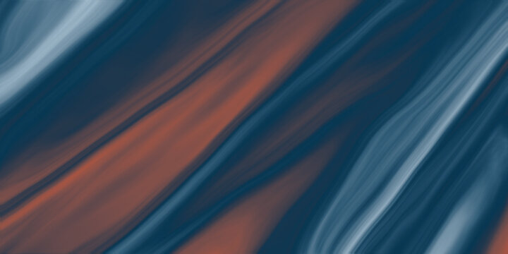 Blue and orange gradient, liquid texture with lines.