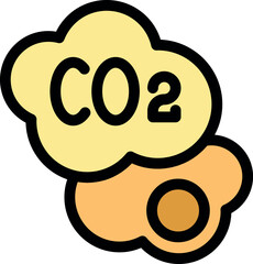 Fototapeta premium Co2 emissions polluting earth's atmosphere, contributing to climate change and environmental damage