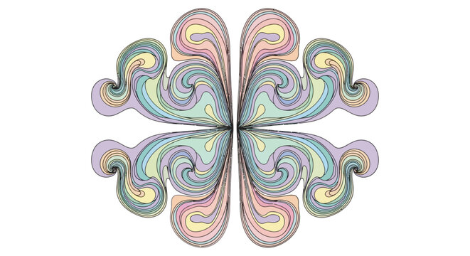 Colorful Swirling Abstract Design Elements.